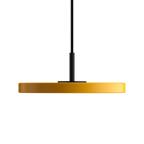 Asteria Micro Loftlampe Ø15 cm Saffron Yellow/sort