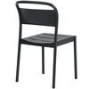 Linear Steel Spisebordsstol Anthracite Black 