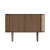 Treasures skab med 2 låger, mørk eg/Brown Faux leather