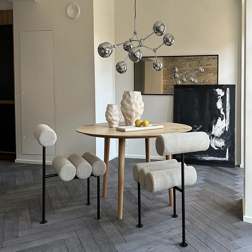 Hiro Spisestol Sort Stel - Hør