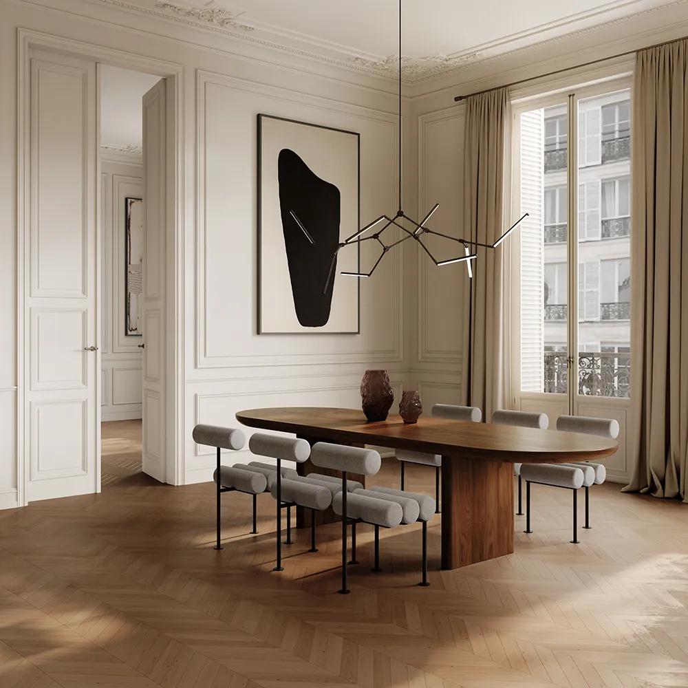 Hiro Spisestol Sort Stel - Hør