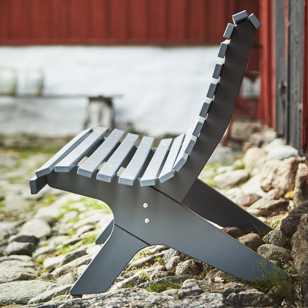 Lund Sofa i stålgråt fyrretræ