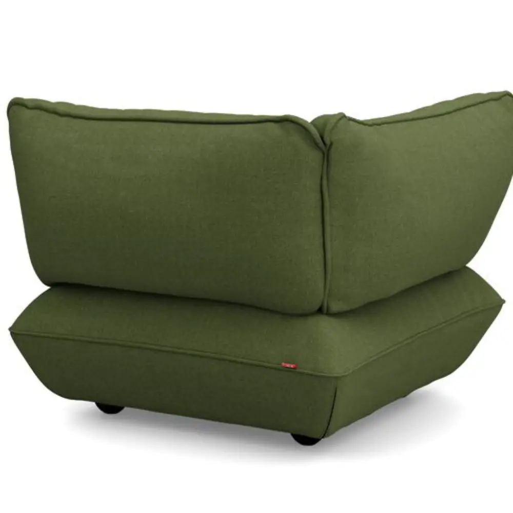 sumo sofa hjørnesektion boucle recycled leaf green