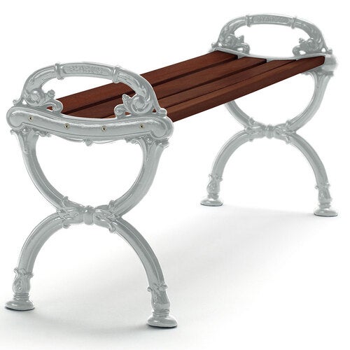 Byarum bænk / ender: naturligt træ: brunbejdset fyrretræ