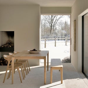 Bok Bænk Lakeret teak 35x186 cm