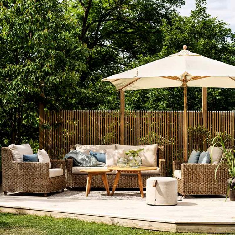 Sandkorn Lænestol Natur Polyrattan Brafab