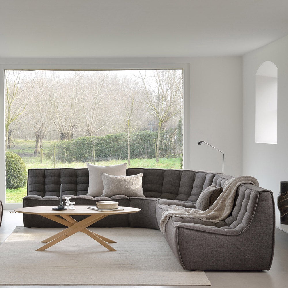 N701 2-personers sofa Dark Grey