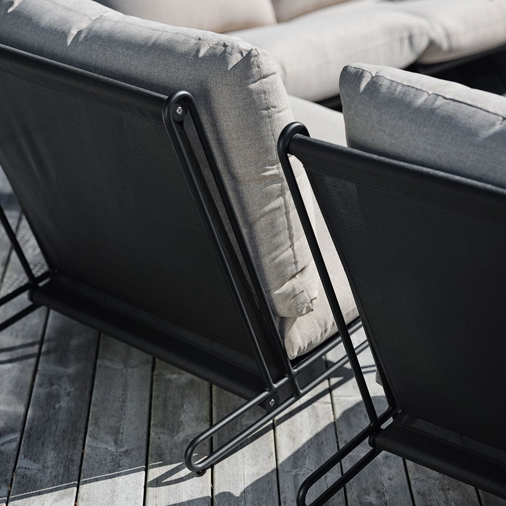 Blixt Lænestol Sort Med Hynde Brafab