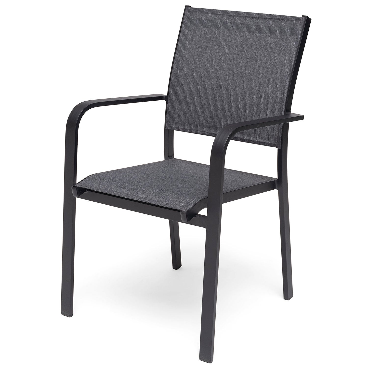 Hillerstorp, Hänger stabelstol i sort aluminium.