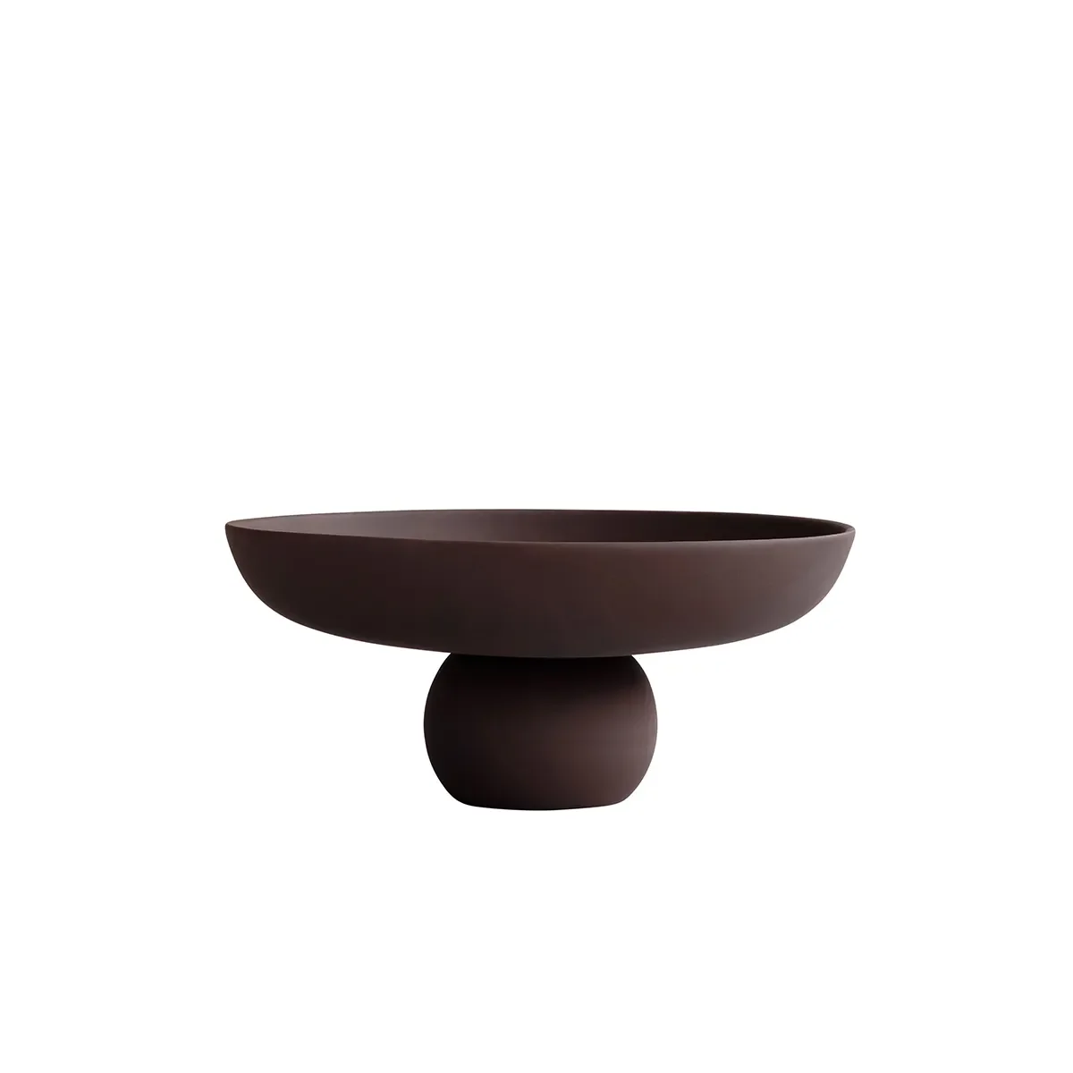 101 Copenhagen, Håndmalet dekorationsskål Baburu Big Chocolate Brown Ø 43 cm