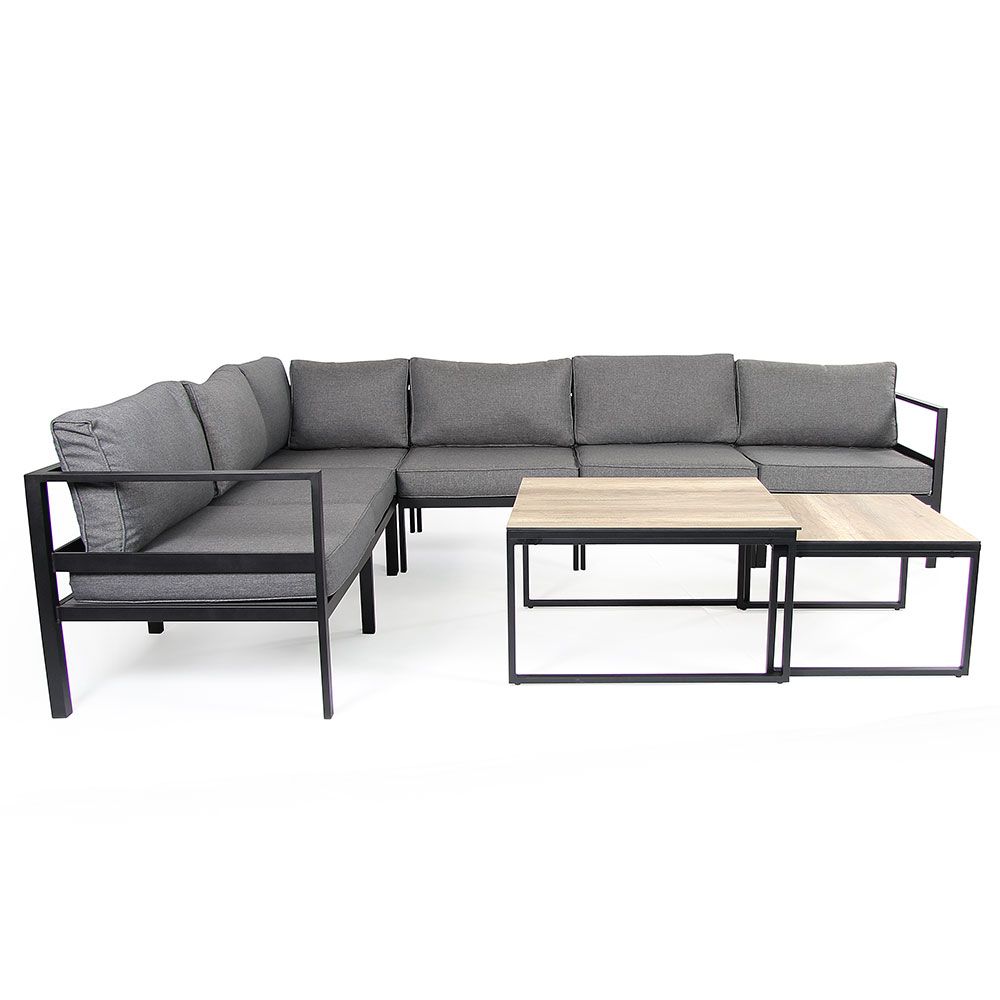 Leone Midtersektion Sort/Grå Aluminium Brafab