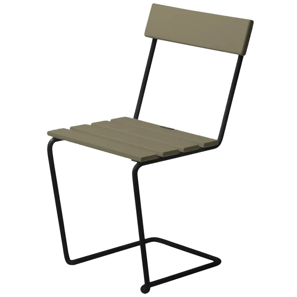 Grythyttan Stålmöbler, Stol 1 Grønlakeret eg / sort Stander