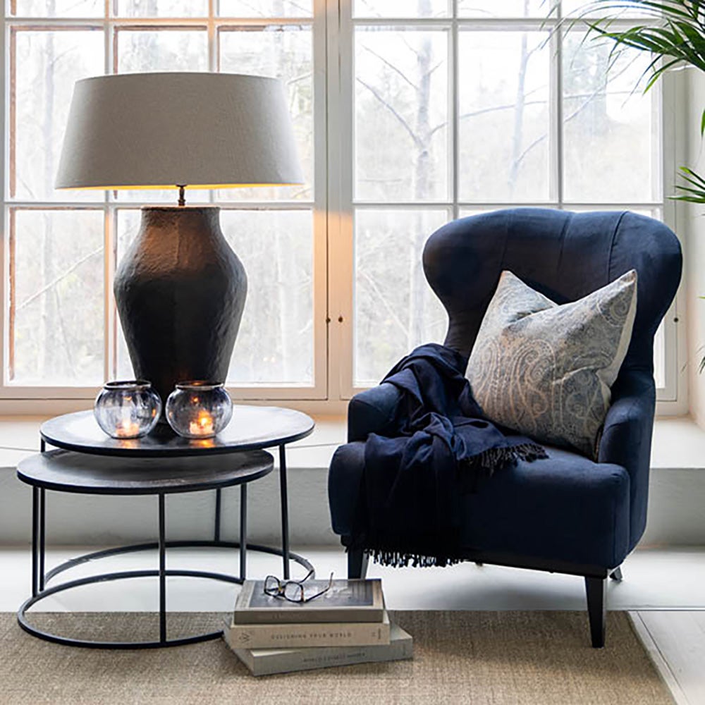 Toulouse stof lænestol - Simpelthen dyb blå