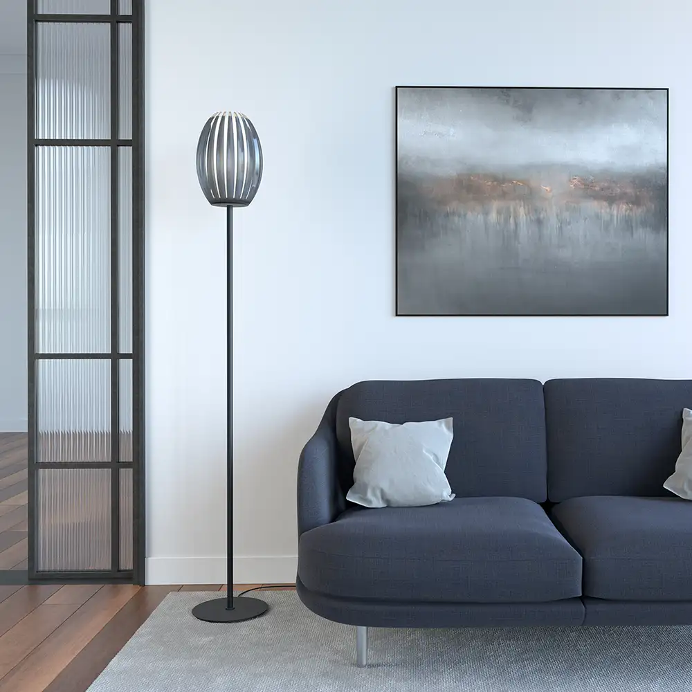 Tentacle gulvlampe M Sort/Røg E27