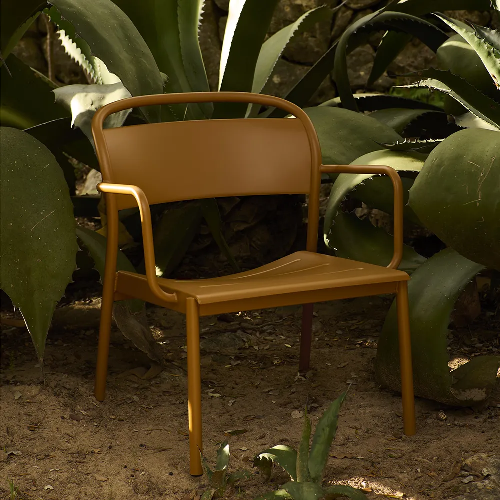 Linear Steel Lænestol Burnt Orange 