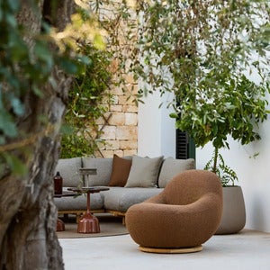 Gem loungestol m/teak dreje Umber brown, Rise