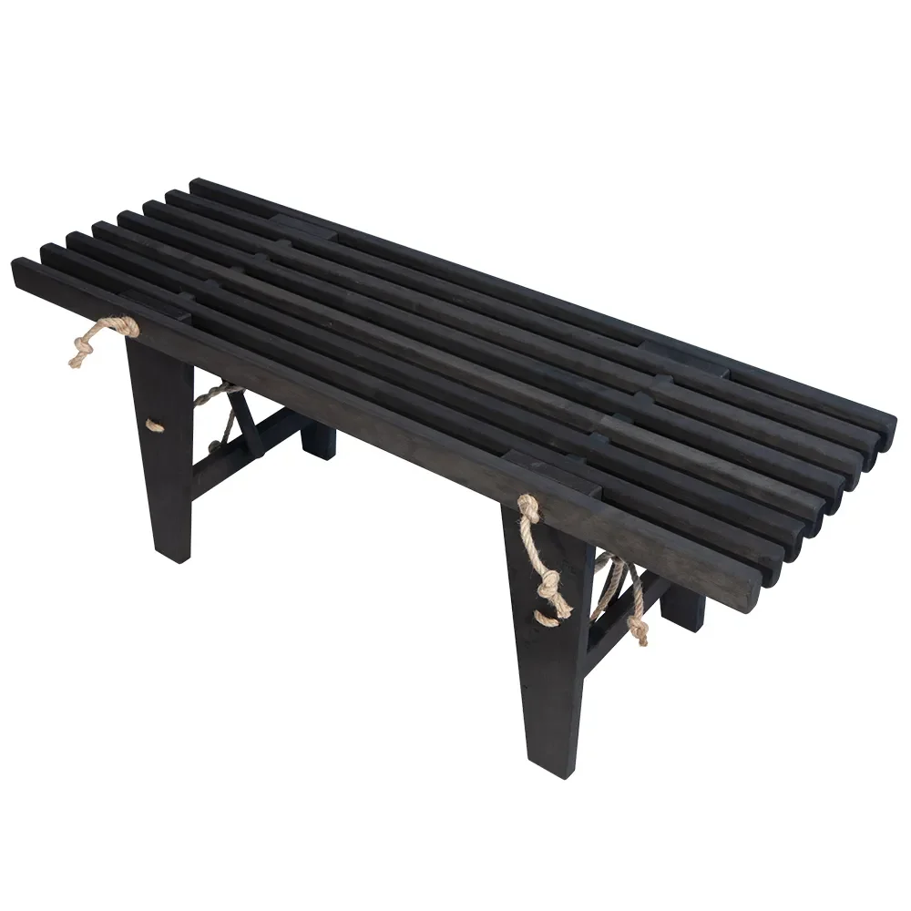 Hillerstorp, D-bench Bænk 120 cm Sortolieret elm