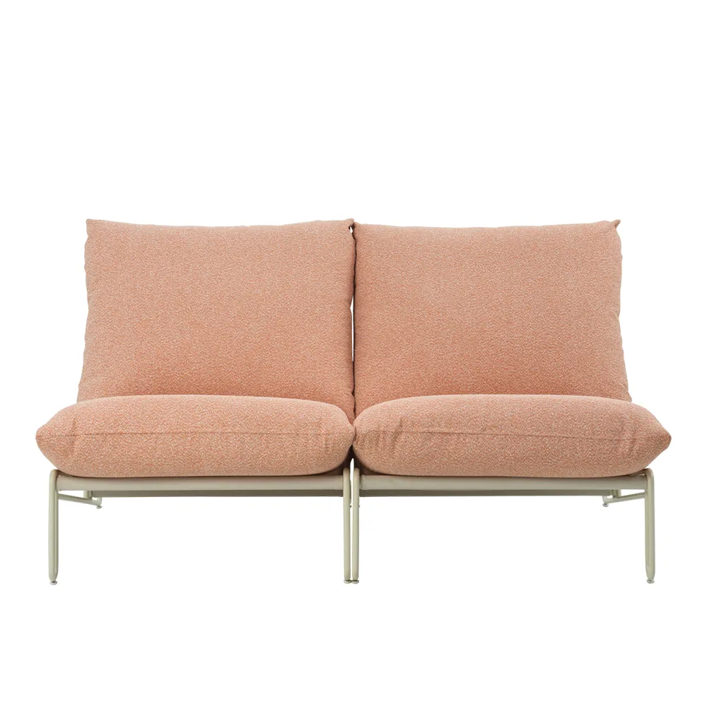 Blixt lænestol  Pearl white / Teddy orange