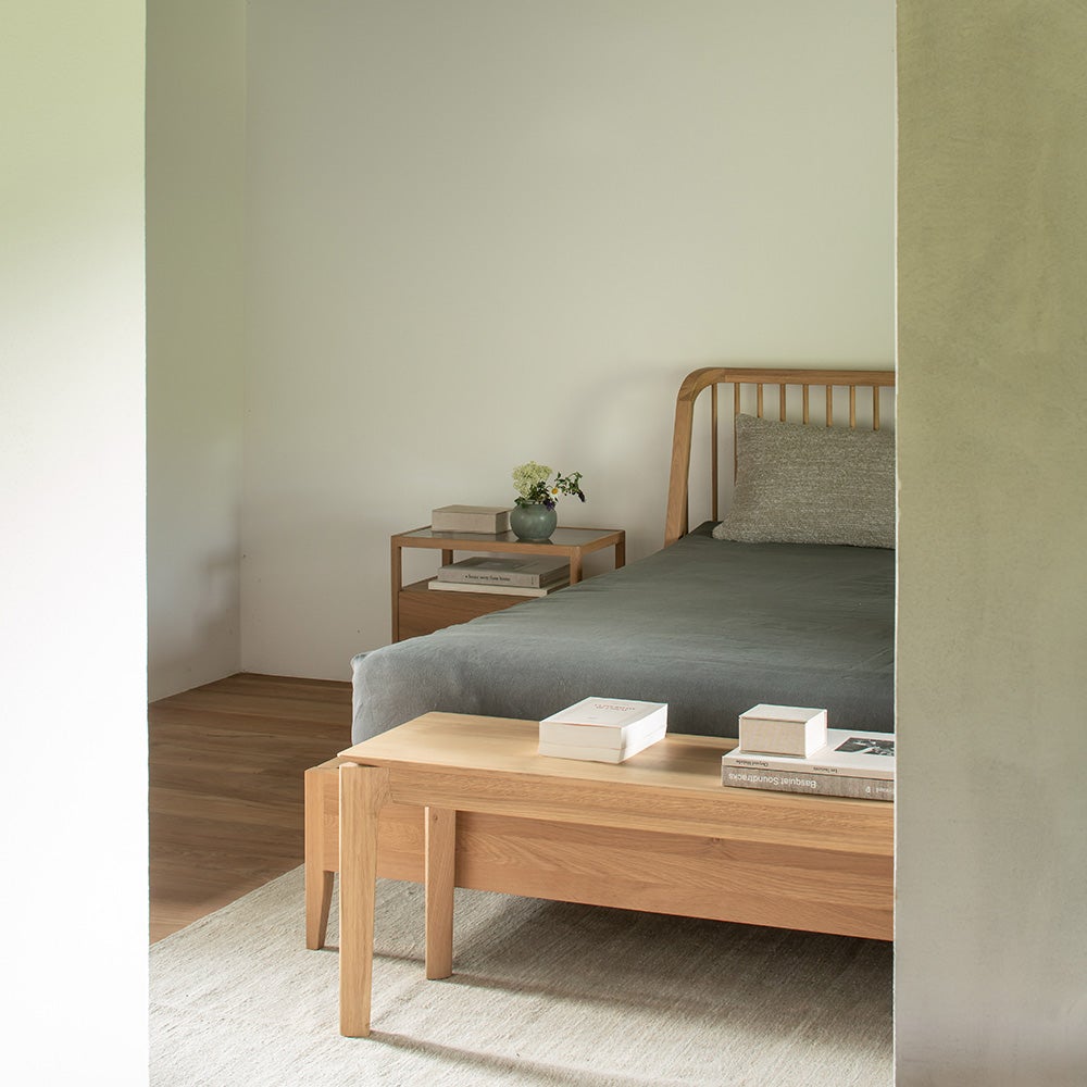 Bok Bænk Lakeret teak 35X126 cm