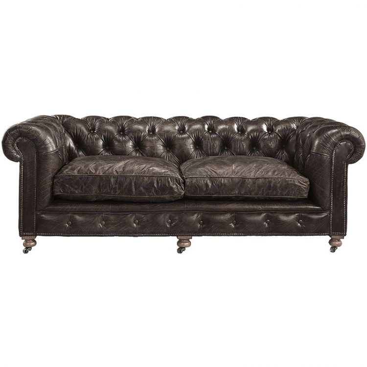 Kensington 2,5-pers. Sofa Leather Fudge Artwood