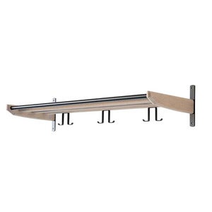 Cora hattehylde 90 cm Hvidolieret eg