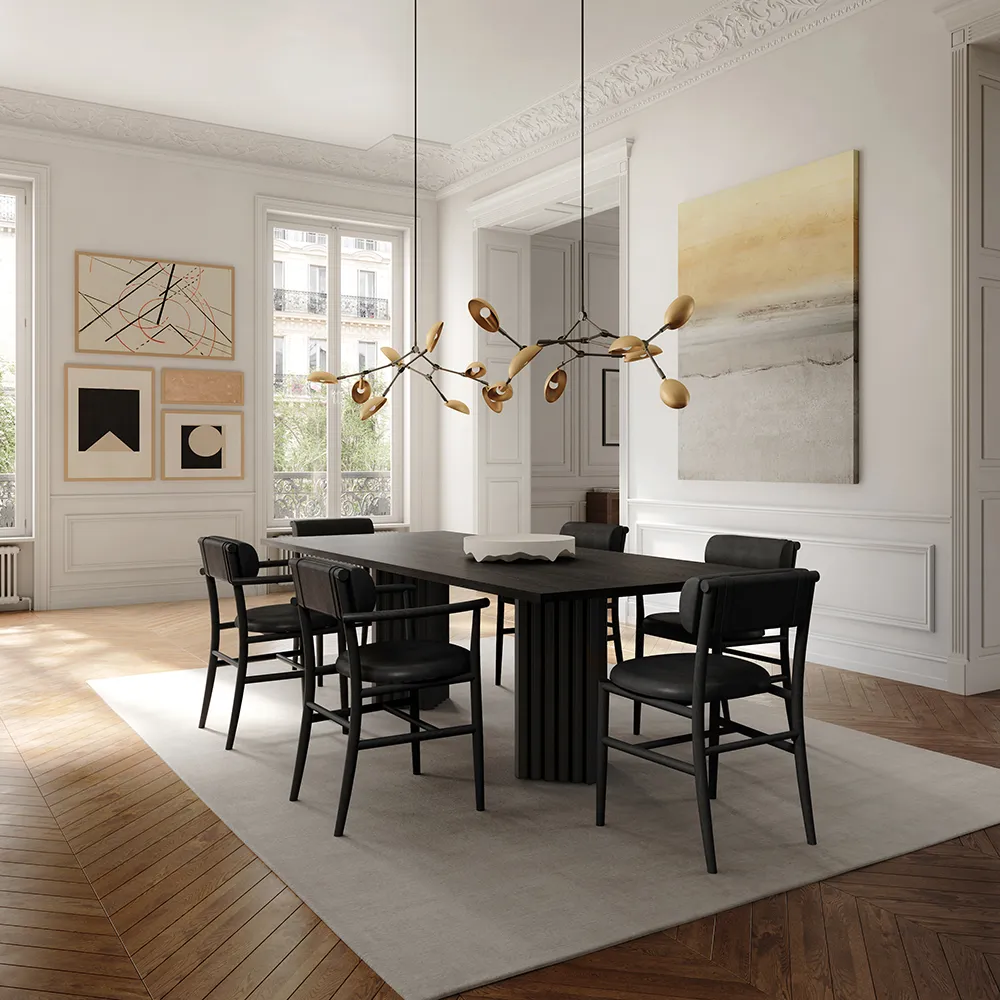 Nama Lænestol - Kaffe Sort, Anilin Læder