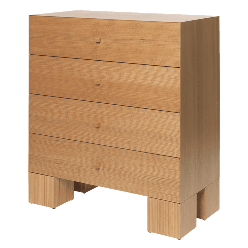 Ferm Living, Kuben kommode 1x4 - Natur Egefiner