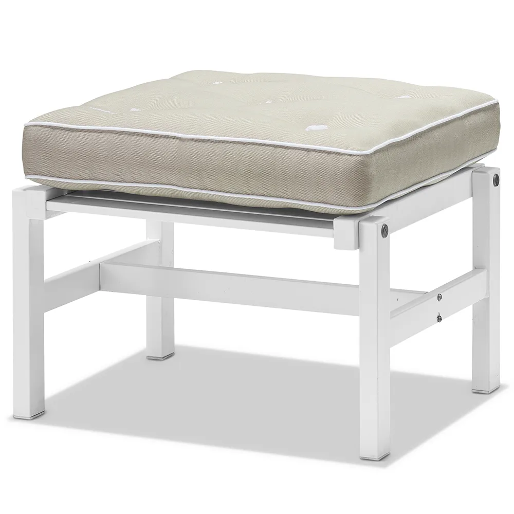 55x55cm skammel aluminium hvid 