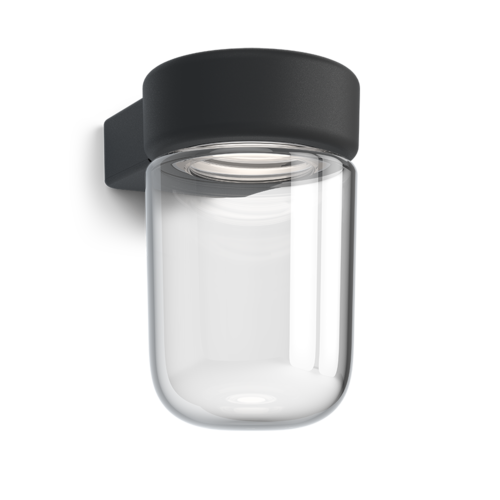 Moon væglampe IP44 sort tekstur LED