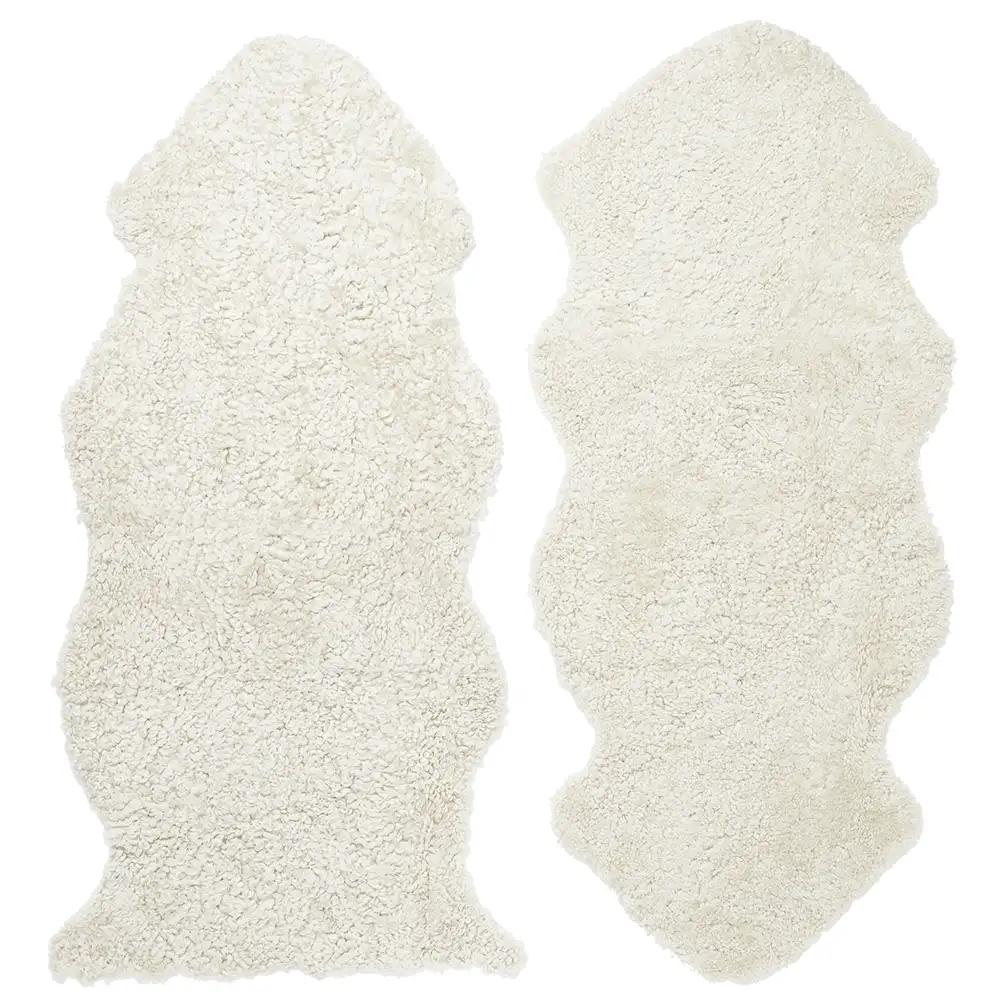 Skinnwille, Curly fåreskind 1,5 Beige Moonlight