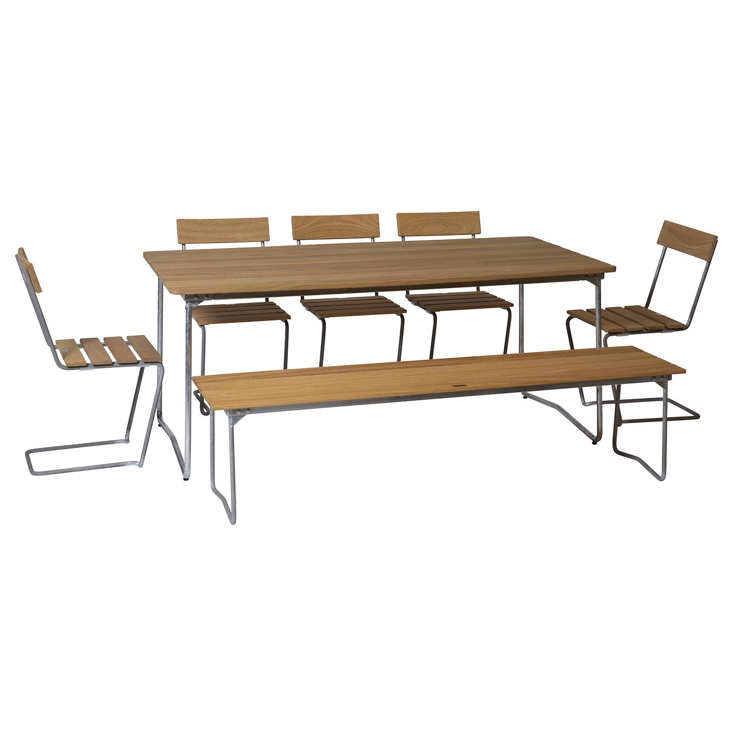 Bord B31 170 Olieret Eg/Varmgalvaniseret Understel Grythyttan Stålmöbler