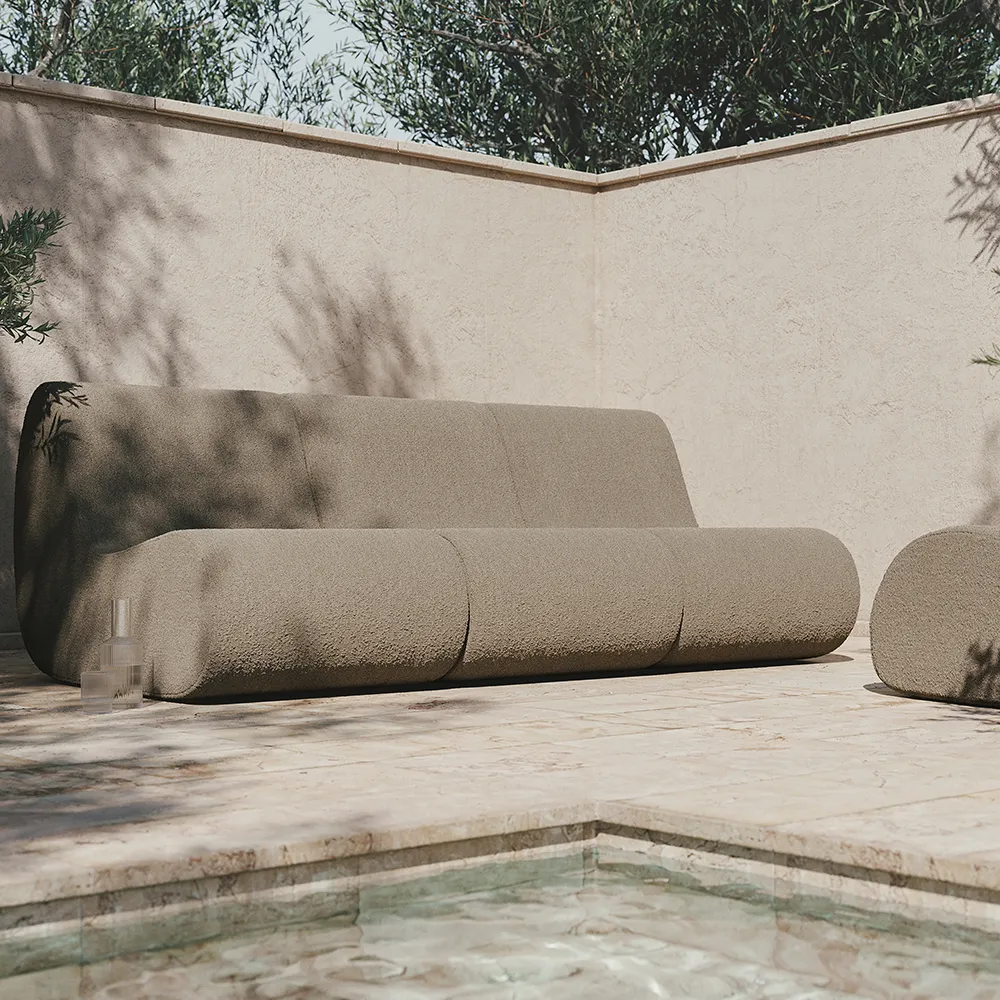 Rouli Lænestol Bouclé Sand