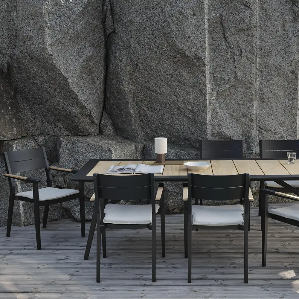 Chios Stol/Karmstol Sort Inkl. Hynde Brafab