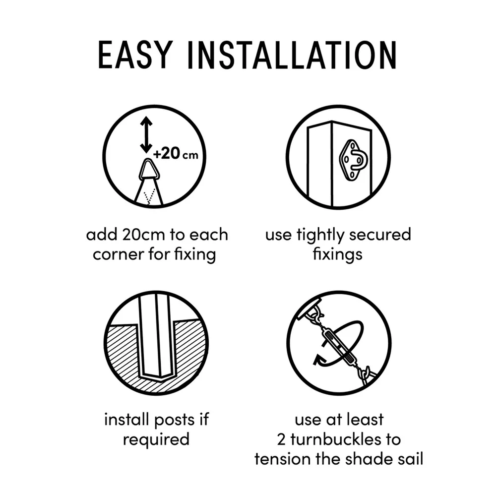 Coolfit solsejl trekantet 90° 400x570cm beige