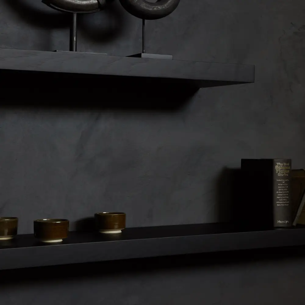 Væghylde Sortbejdset eg 210x22 cm