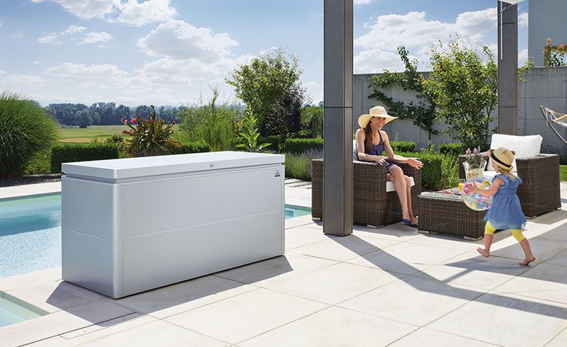 Loungebox 160 cm sølv